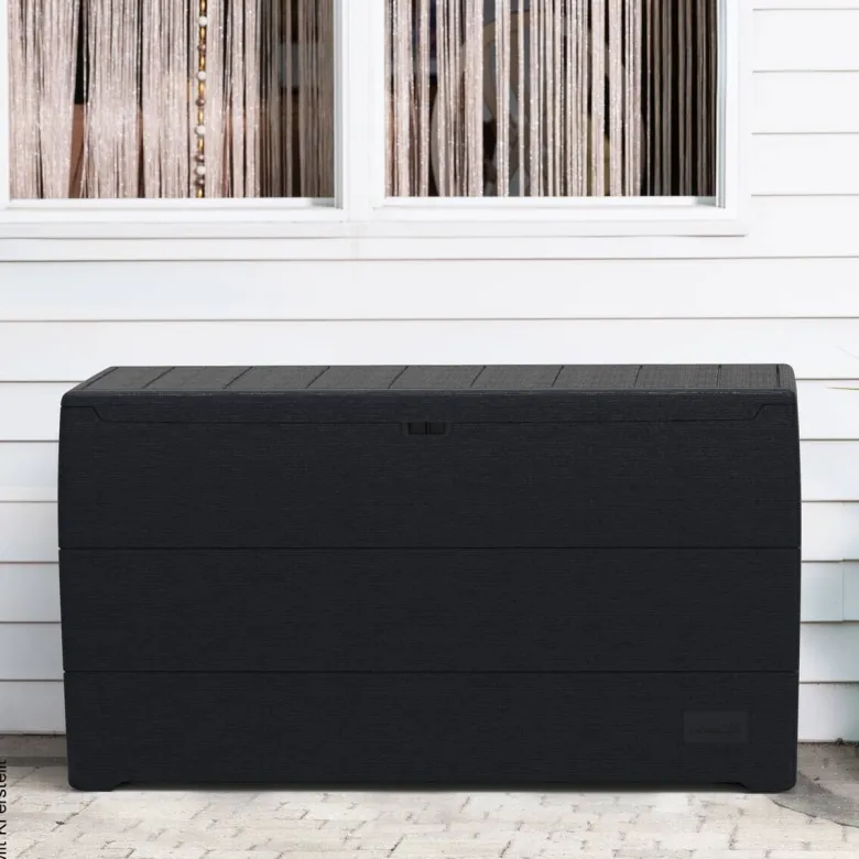 VCM Aufbewahrungsbox Durabox grau Kunststoff B/H/L: ca. 117x56x45 cm