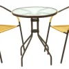 VCM Balkon-Set beige Polyrattan B/H/T: ca. 53x73x60 cm