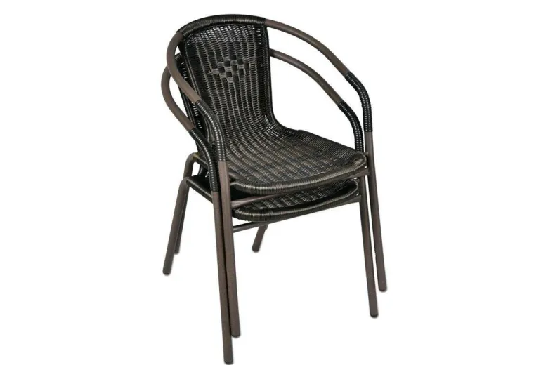 VCM Balkon-Set braun Polyrattan B/H: ca. 53x73 cm