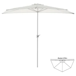 VCM Balkon-Sonnenschirm weiß Polyester-Mischgewebe B/H/T: ca. 270x235x140 cm