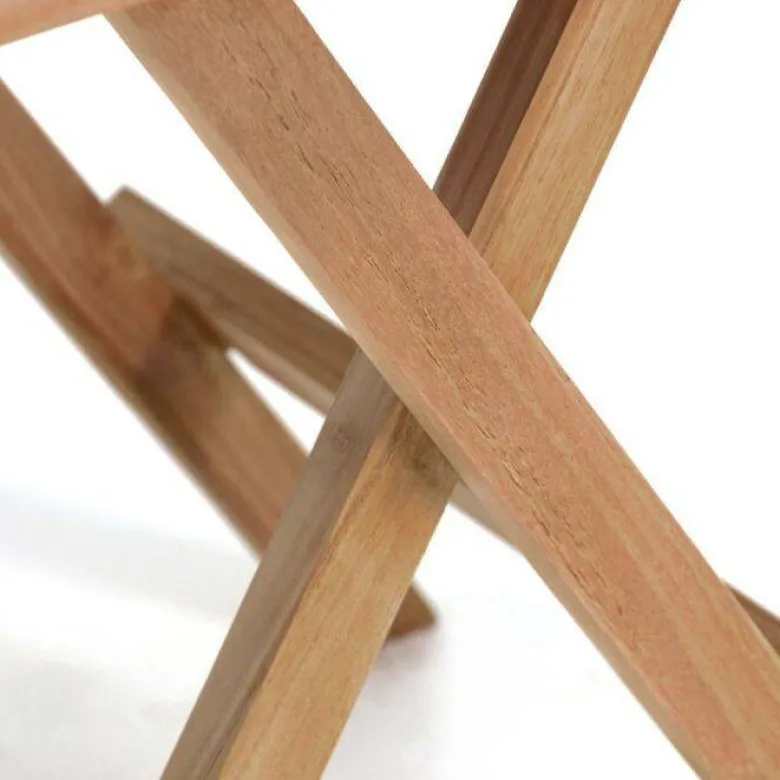 VCM Balkontisch braun Teakholz B/H/T: ca. 50x58x7 cm