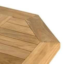 VCM Balkontisch braun Teakholz H/D: ca. 75x60 cm