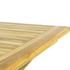 VCM Balkontisch braun Teakholz B/H/T: ca. 80x75x80 cm