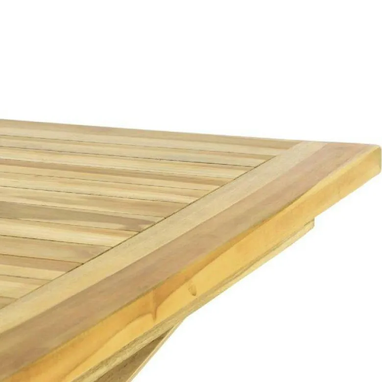 VCM Balkontisch braun Teakholz B/H/T: ca. 80x75x80 cm