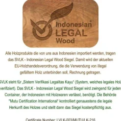 VCM Balkontisch braun Teakholz B/H/L: ca. 65x75x25 cm