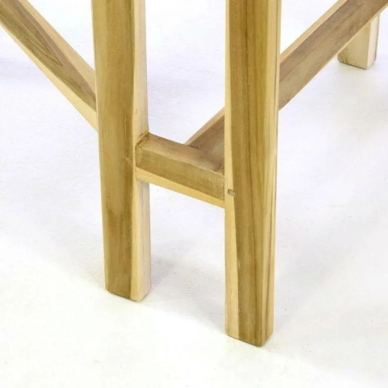VCM Balkontisch braun Teakholz B/H/L: ca. 65x75x25 cm