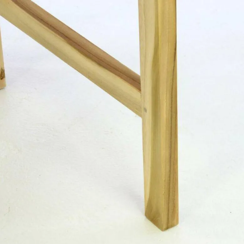 VCM Balkontisch braun Teakholz B/H/L: ca. 65x75x25 cm