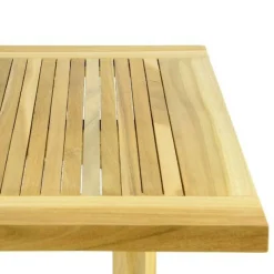 VCM Balkontisch braun Teakholz B/H/L: ca. 65x75x25 cm