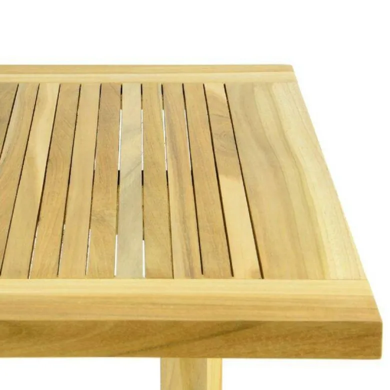 VCM Balkontisch braun Teakholz B/H/L: ca. 65x75x25 cm