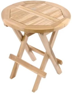 VCM Beistelltisch braun Holz H/D: ca. 46x40 cm