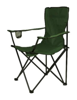 VCM Campingstuhl grün Stahlrohr B/H/L: ca. 50x85x85 cm