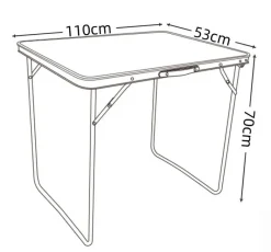 VCM Campingtisch Galdas weiß Metall B/H/T: ca. 110x70x53 cm