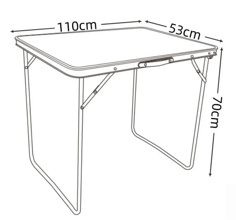 VCM Campingtisch Galdas weiß Metall B/H/T: ca. 110x70x53 cm