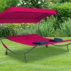 VCM Doppelliege Bindox rot Polyester-Mischgewebe B/H/T: ca. 130x137x200 cm
