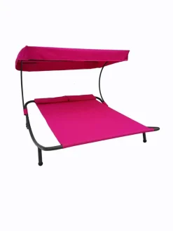 VCM Doppelliege Bindox rot Polyester-Mischgewebe B/H/T: ca. 130x137x200 cm