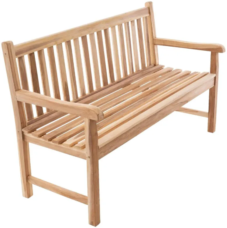VCM Gartenbank braun Holz B/H/T/L: ca. 60x90x50x150 cm