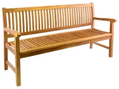 VCM Gartenbank braun Teakholz B/H/L: ca. 60x90x180 cm