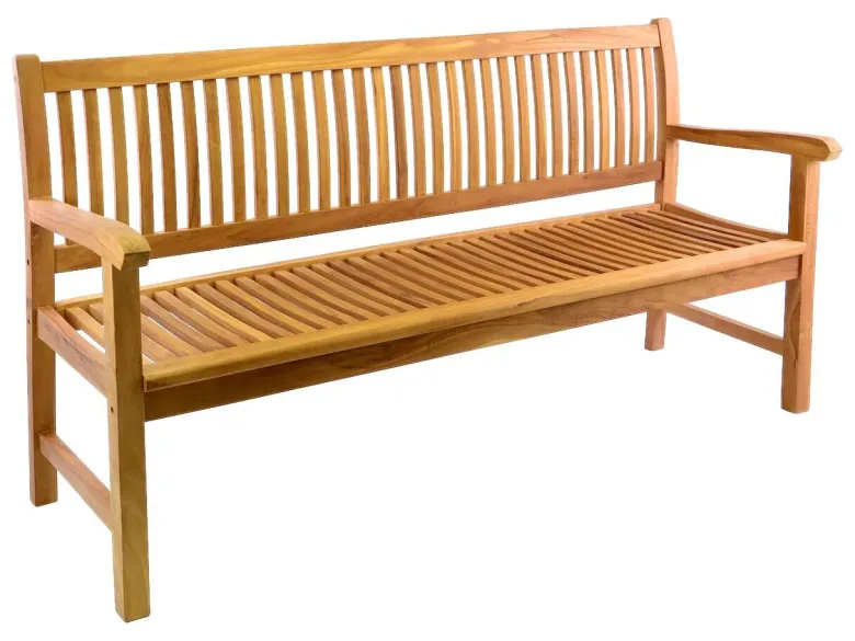 VCM Gartenbank braun Teakholz B/H/L: ca. 60x90x180 cm