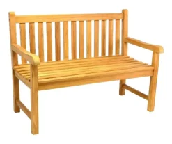 VCM Gartenbank braun Teakholz B/H/L: ca. 62x90x120 cm