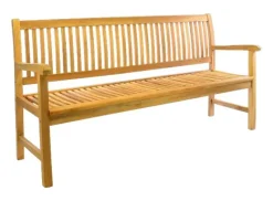 VCM Gartenbank braun Teakholz B/H/L: ca. 60x90x180 cm