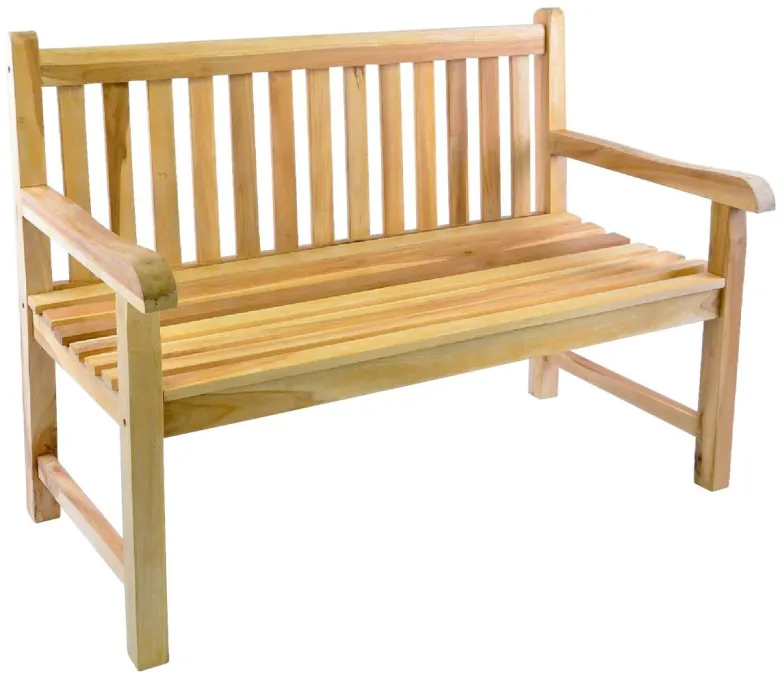 VCM Gartenbank natur Holz B/H/T/L: ca. 62x90x50x120 cm