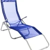 VCM Gartenliege blau Stahl B/H/L: ca. 48x100x160 cm