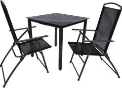 VCM Gartensitzgruppe anthrazit Aluminium B/H/T: ca. 80x76x80 cm