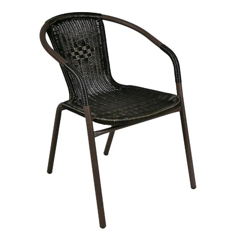 VCM Gartensitzgruppe braun Polyrattan B/H: ca. 53x73 cm