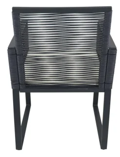 VCM Gartensitzgruppe Fidola schwarz Polyrattangeflecht B/H/L: ca. 53x86x53 cm