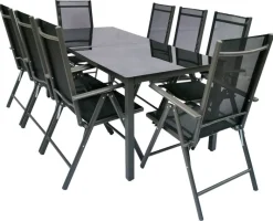 VCM Gartensitzgruppe Sonlas anthrazit Glas