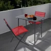 VCM Gartensitzgruppe Sumila rot Stahl B/H/L: ca. 80x72x55 cm