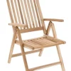 VCM Gartenstuhl braun Teakholz B/H/T: ca. 56x110x75 cm