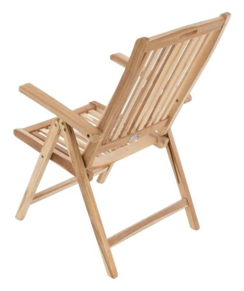 VCM Gartenstuhl braun Teakholz B/H/T: ca. 56x110x75 cm