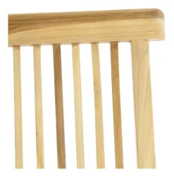 VCM Gartenstuhl 2er Set braun Teakholz B/H/T: ca. 46x89x62 cm