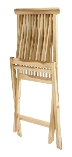 VCM Gartenstuhl 2er Set braun Teakholz B/H/T: ca. 46x89x62 cm
