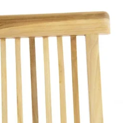 VCM Gartenstuhl 4er Set braun Teakholz B/H/T: ca. 46x89x62 cm