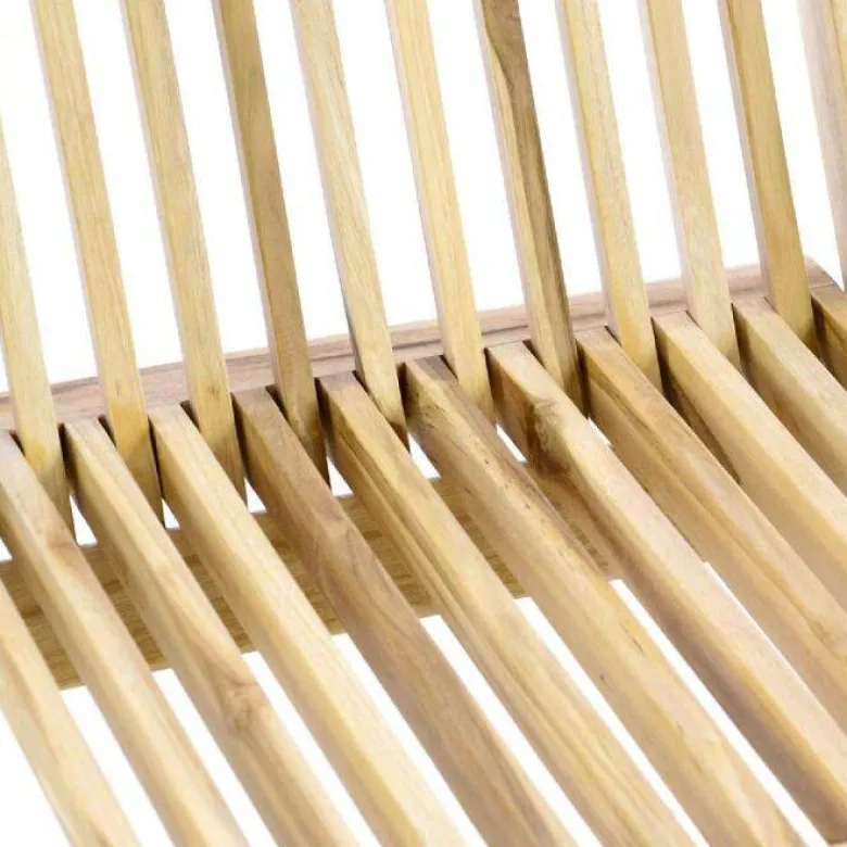 VCM Gartenstuhl 4er Set braun Teakholz B/H/T: ca. 46x89x62 cm