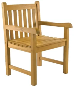 VCM Gartenstuhl hellbraun Teakholz B/H/T: ca. 60x91x62 cm
