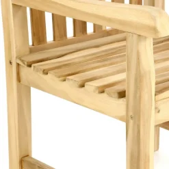 VCM Gartenstuhl natur Teakholz B/H/T: ca. 60x91x62 cm