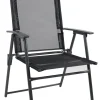 VCM Gartenstuhl-Set anthrazit Aluminium B/H/T: ca. 61x105x56 cm
