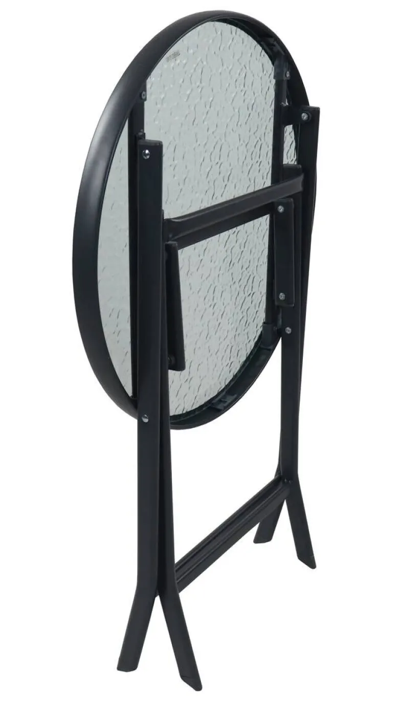 VCM Gartentisch anthrazit Metall B/H/L: ca. 55x70x55 cm