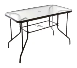 VCM Gartentisch braun Metall B/H/L: ca. 60x72x110 cm