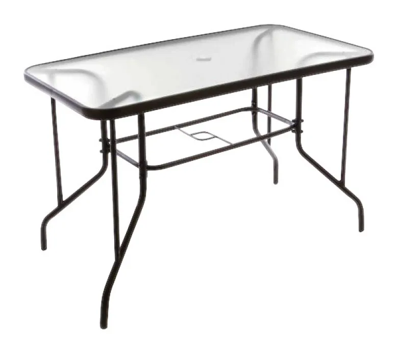 VCM Gartentisch braun Metall B/H/L: ca. 60x72x110 cm
