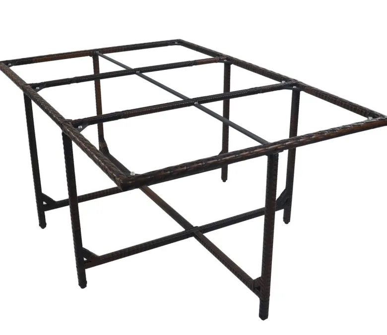 VCM Gartentisch Raloso braun Rattan B/H/L: ca. 170x74x110 cm