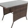 VCM Gartentisch Raloso braun Glas B/H/L: ca. 114x74x64 cm