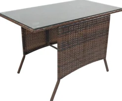 VCM Gartentisch Raloso braun Glas B/H/L: ca. 114x74x64 cm