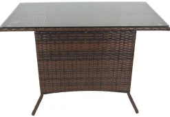 VCM Gartentisch Raloso braun Glas B/H/L: ca. 114x74x64 cm