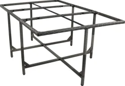 VCM Gartentisch Raloso grau Rattan B/H/L: ca. 170x74x110 cm