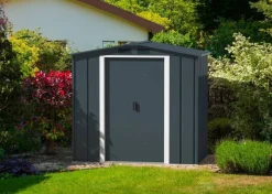 VCM Gerätehaus anthrazit B/H/L: ca. 202x181x113 cm