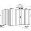 VCM Gerätehaus anthrazit B/H/L: ca. 262x191x234 cm